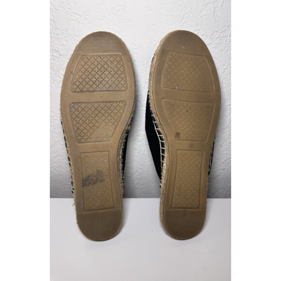 TORY BURCH Max Black Suede Flat Espadrille‎ Mules Slip On Shoes Women's 6.5 - Picture 10 of 10